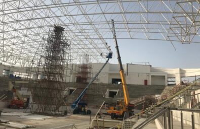 Space Frame Installation and Roof Truss Assembly