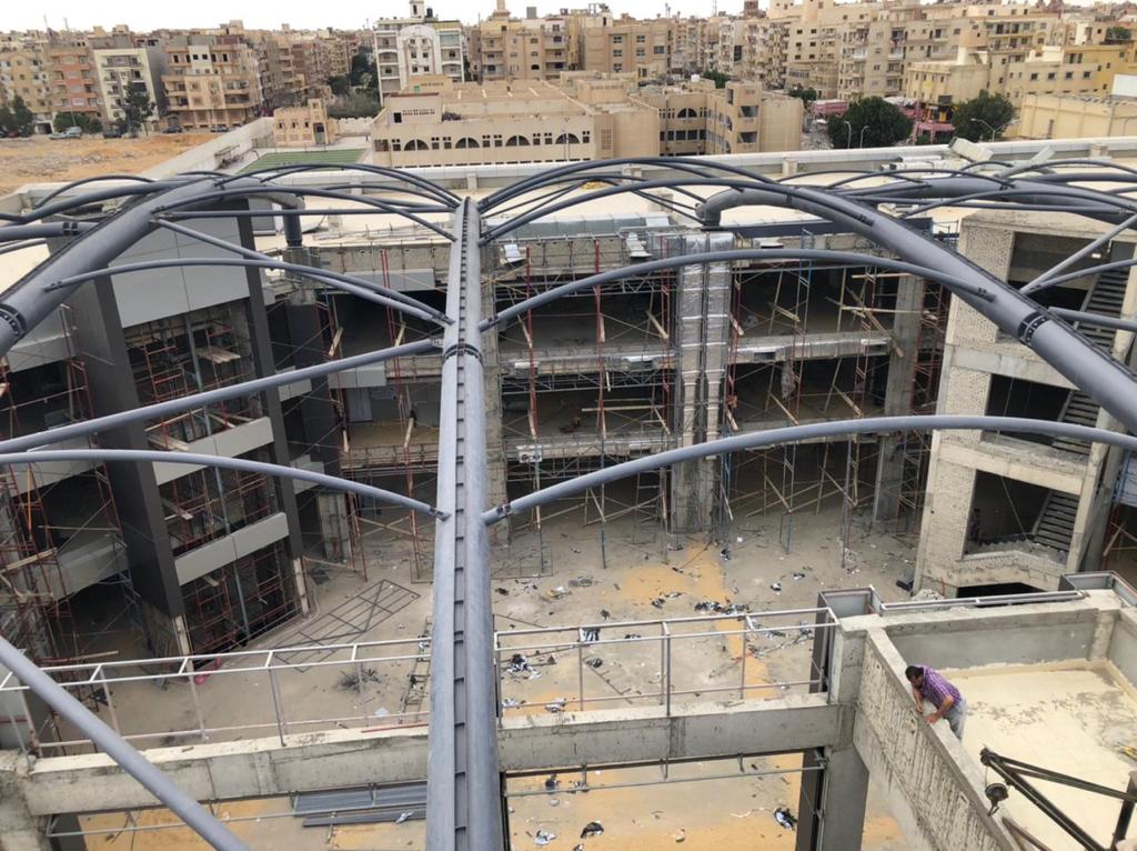 Ghazi Mall Skylight Steel Structure Installation by ADM Egypt