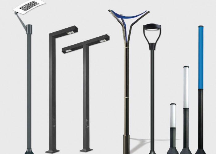 Custom Galvanized Steel Decorative Lighting Poles for Urban Spaces